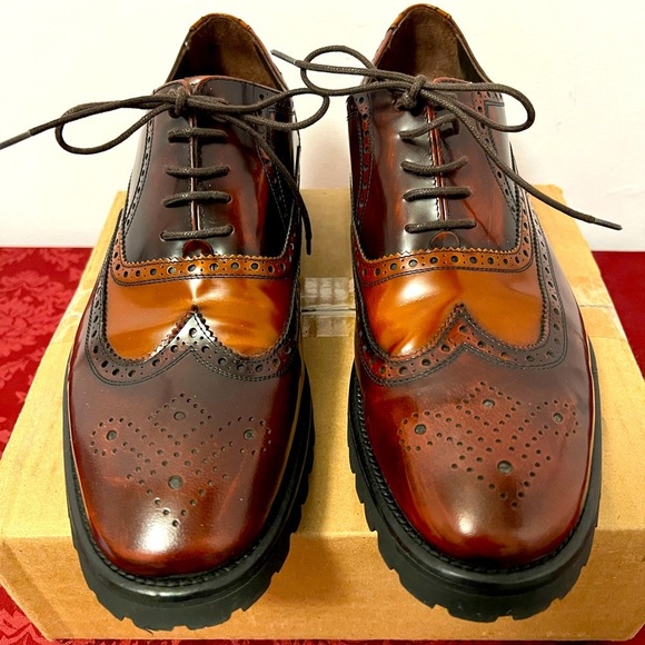 Donald Pliner Wing Tip Shoes Men Size 11 Brown - Picture 1 of 6